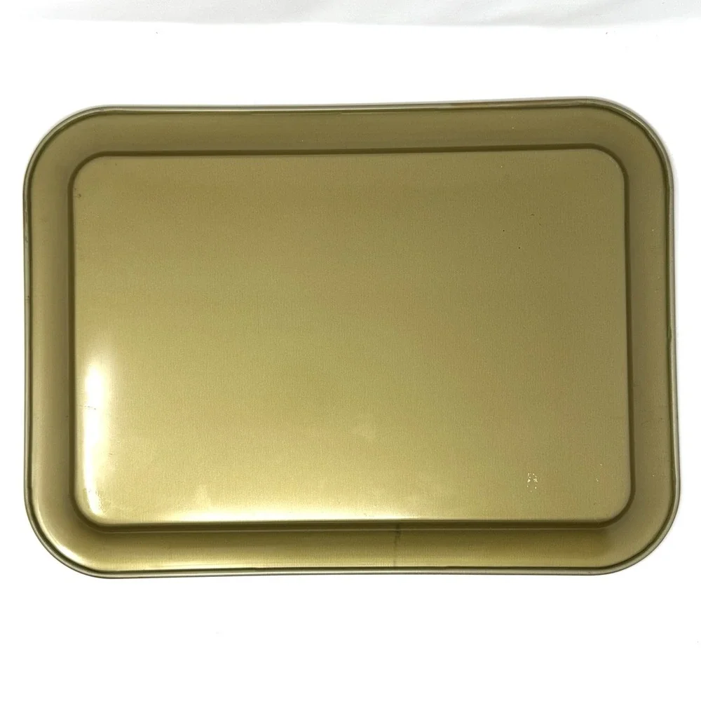 Vintage Tole Painted Metal Lap/Serving Tray set of‎ 4 ~17.5